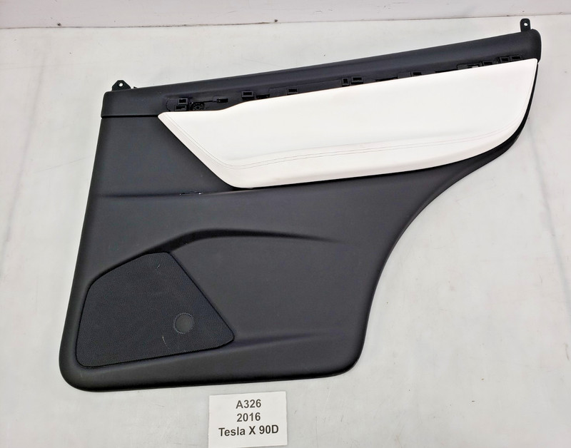 ✅ 16-20 OEM Tesla Model X Rear Right Passenger Side Door Panel Trim White