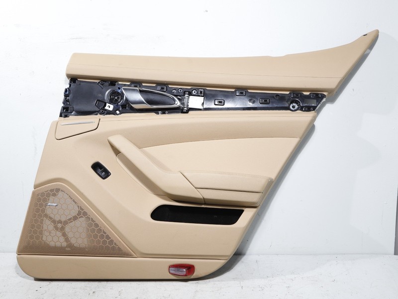10-16 Porsche Panamera Rear Right Interior Door Card Panel Luxor Beige OEM 78K