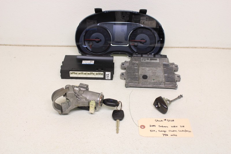 Subaru WRX 2.0T Gauge Cluster ECU Ignition Lock Key Set 79k Miles Oem 2019