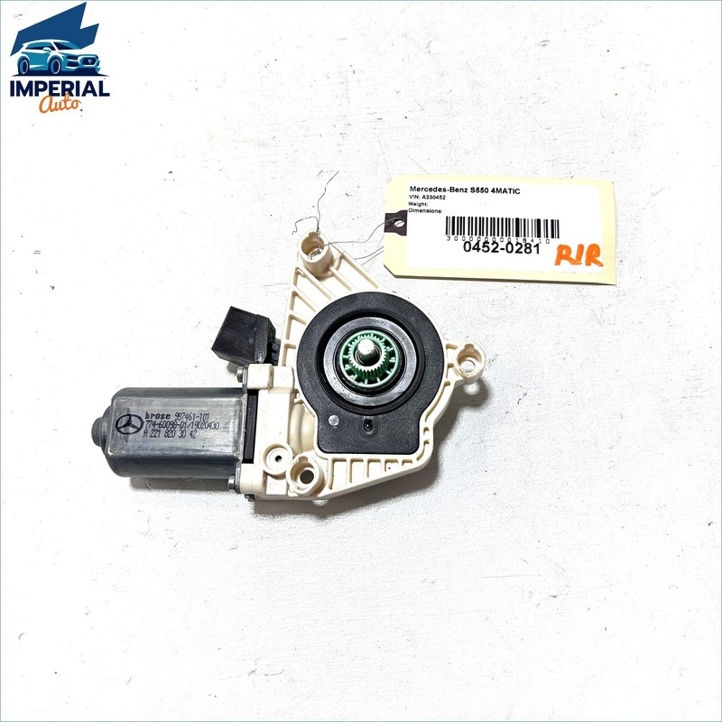 07-13 Mercedes S550 S600 S63AMG Rear Passenger Side Window Regulator Motor OEM