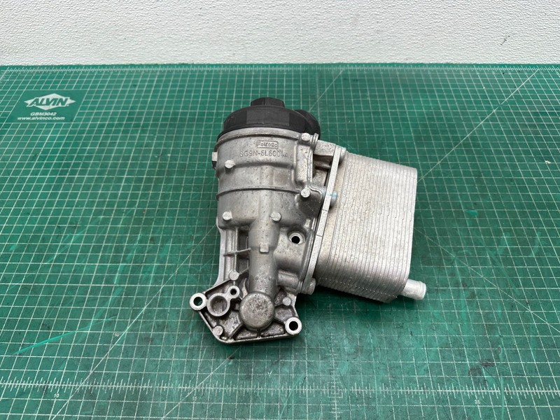 11-16 Volvo S60 T6 3.0L engine OIL FILTER HOUSING W/ HEAT EXCHANGER COOLER OEM