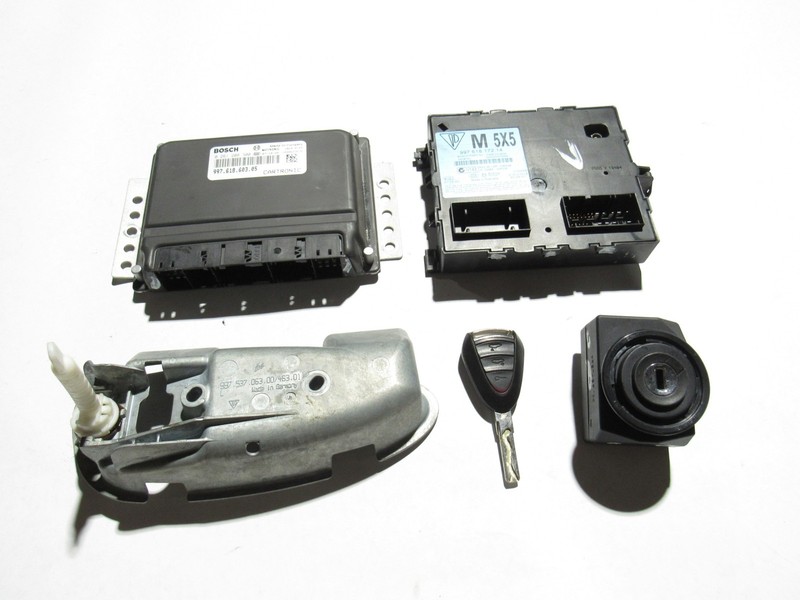 Porsche Boxster 2008 2.7L Ignition Engine Key Lock Module Handle Set 06-12 |:Y