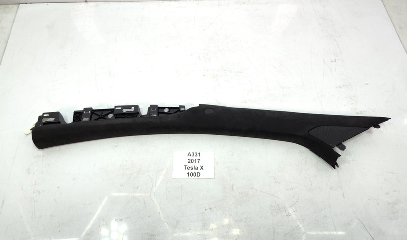 ✅ 16-20 OEM Tesla Model X Front Left Driver Side Upper A Pillar Trim Alcantara