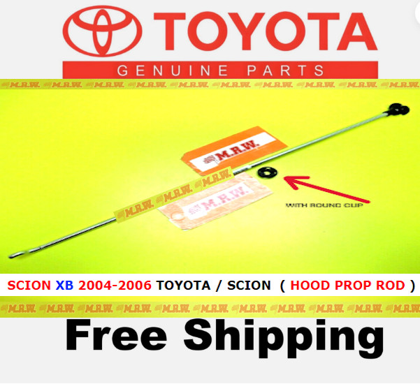 HOOD ROD PROP W/ ROUND GROMET BUSHING CLIP HOLE SUPPORT for SCION XB xB 04 05 06