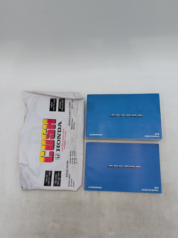 2018 HONDA ACCORD OWNERS MANUAL LX EX EXL TUTORING SPORT CVT14 1.5 2.0