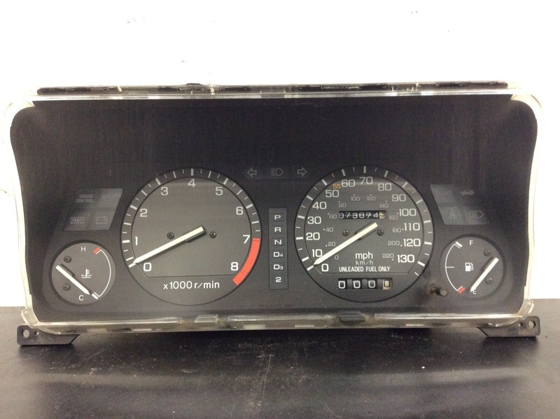 86-87 Integra LS AT Instrument Cluster Speedo Tacho Meter Gauges 73k OEM