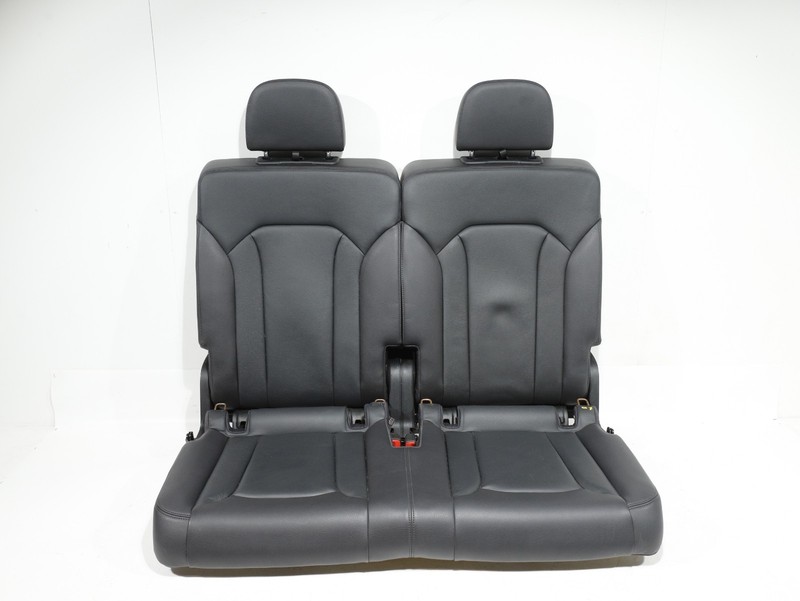 2017-2019 AUDI Q7 4M REAR 3RD THIRD ROW SEAT CUSHION UPPER LOWER W/ BUCKLE BLACK
