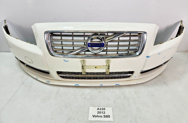 ✅ 07-13 OEM Volvo S80 Front Bumper Cover Panel White W/ Fog Light Assembly *NOTE