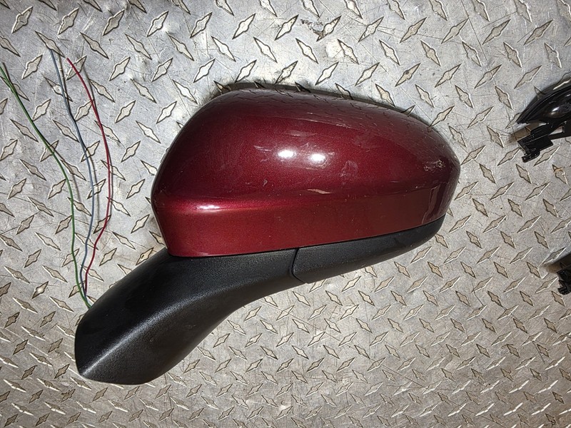 2015-2017 Ford Fusion Driver Left Side Mirror RR Red Needs Spliced Oem Tested