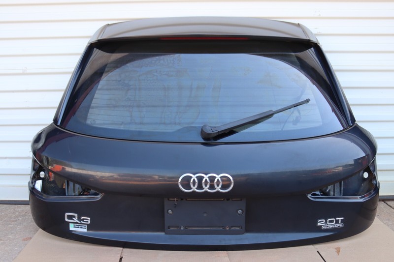 2016-2017 AUDI Q3 REAR TAILGATE TRUNK LID W/ SPOILER & GLASS BLACK ASSEMBLY OEM