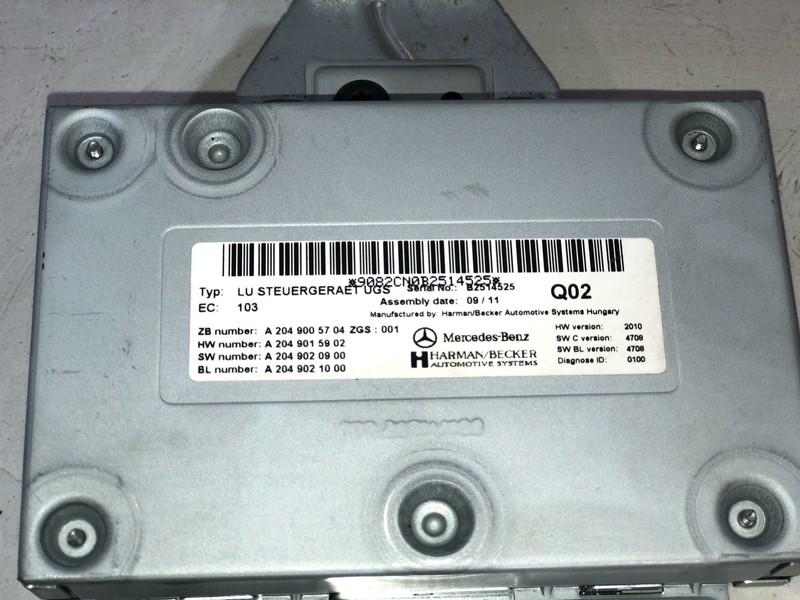 2008-2012 164 MERCEDES BENZ ML GLK SLK COMMUNICATION COMPUTER MODULE A2049005704