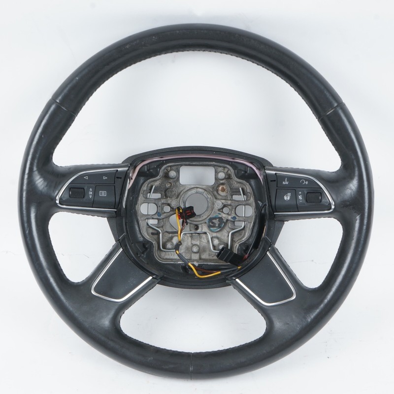 2012-2015 Audi A7 A6 4 Spoke Steering Wheel OEM BLACK