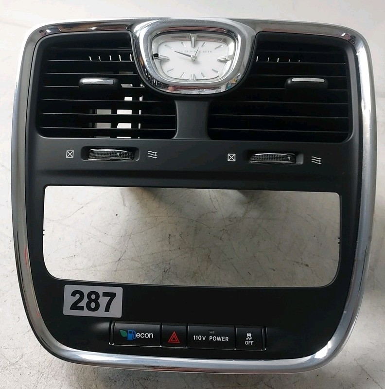 2011-16 Chrysler Town & Country A/C Climate Control Clock Vent Hazard Bezel Vent