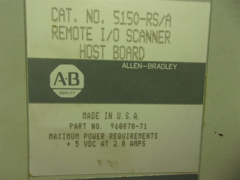 Allen Bradley 5150-RS/A Remote I/O Scanner Host Board 960878-71 *FREE SHIPPING*