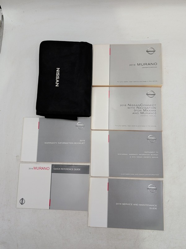 2016 Nissan Murano Owners Manual W/ Navigation System &Case Included