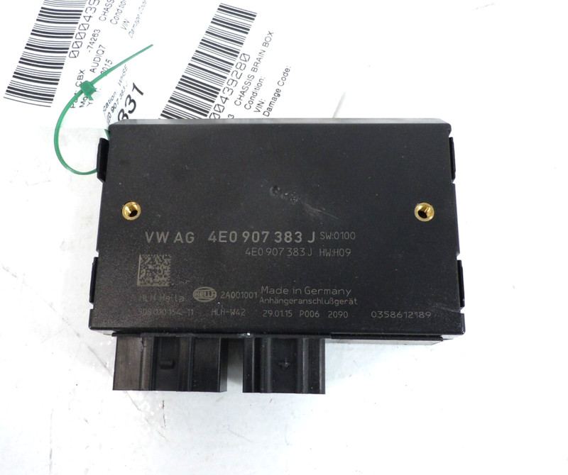 2007-2015 Audi Q7 Trailer Towing Hitch Control Module Unit OEM 4E0907383J