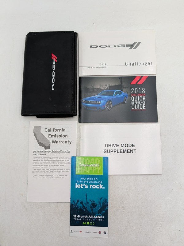 2018 Dodge CHALLENGER Factory Essential Guide Owners Manual Set & Case