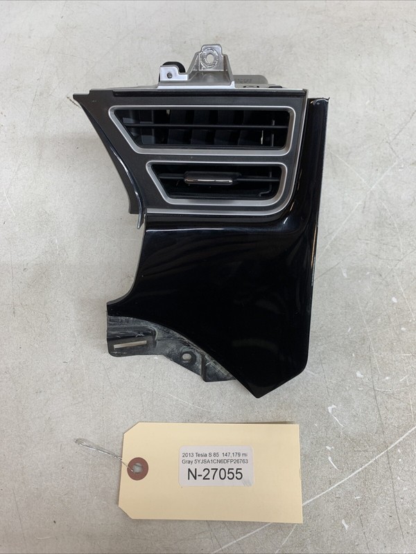 12-16 Tesla Model S LH Dash Molding Air Vent Grille Trim Piano Black 27055 B154