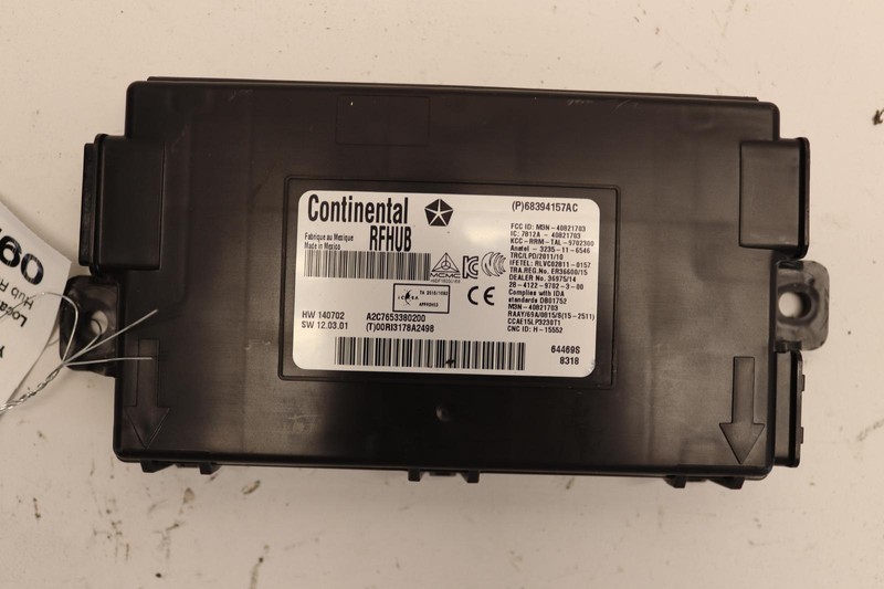 2019 DODGE CHALLENGER KEYLESS ENTRY HUB RECEIVER CONTROL MODULE OEM
