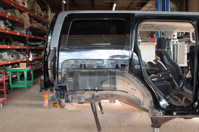 08-09 Hummer H3 3.7L Black Passenger Right Rear Quarter Panel Assembly
