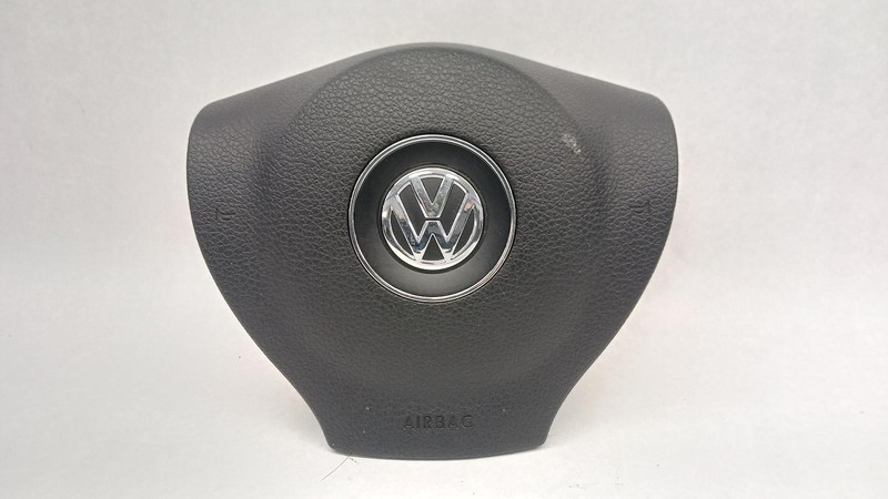 13 VOLKSWAGEN TIGUAN Left driver steering wheel Air Bag black OEM