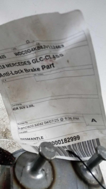 2018 Mercedes-Benz GLC-Class ABS Hydraulic Assembly OEM 2534310200 78K Miles