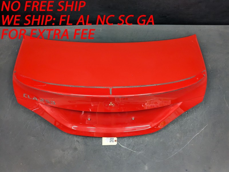 Trunk Deck Lid Shell Red 2018 Mercedes CLA250 1177500075 2014 - 2017 2019 X