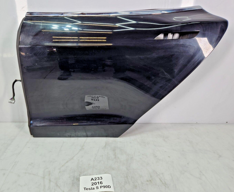 ✅ 2012-2016 OEM Tesla Model S Rear Left Driver Side Door Shell Panel Black PMBL