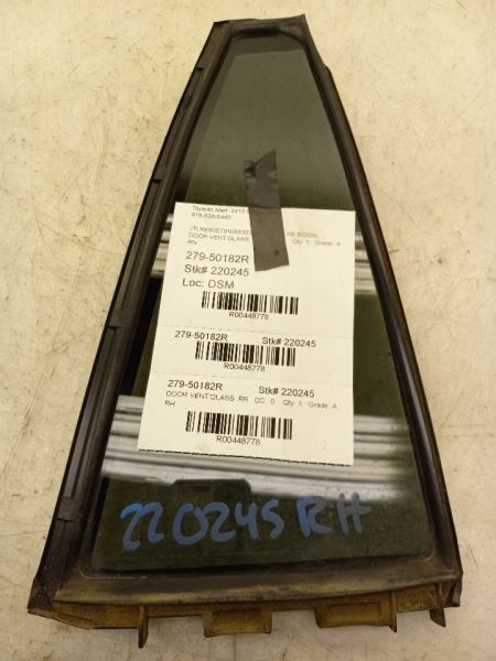 08-15 SCION XB 2.4L FWD AT PASSENGER SIDE REAR DOOR VENT GLASS