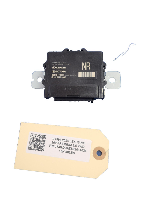 2023-2025 Lexus NX 250 Right Passenger Front Door Control Module OEM 89430-78070