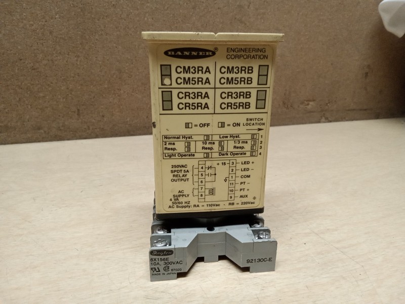 Banner CM5RA Switch Programming W/Socket