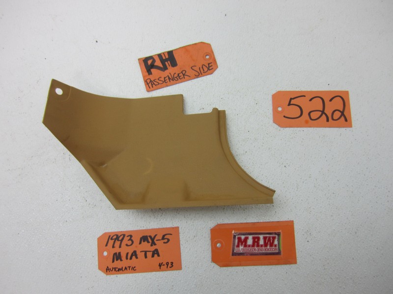 KICK PANEL SILL SCUFF TAN RH CARPET COVER FLOOR RIGHT PASSENGER 90-97 MIATA MX-5