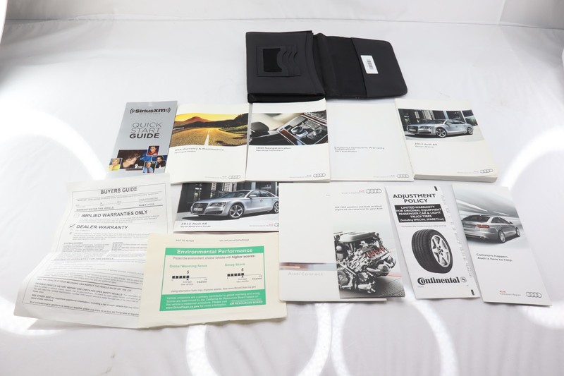 ✅ 2012 AUDI A8 OWNERS MANUAL BOOKS NAV& XM GUIDE CASE ALL MODELS