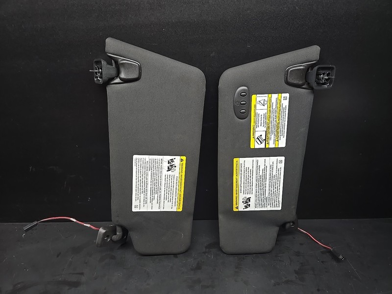 2010-2014 FORD F150 SUN VISOR SET DRIVER/PASSENGER OEM BLACK ILLUMINATED