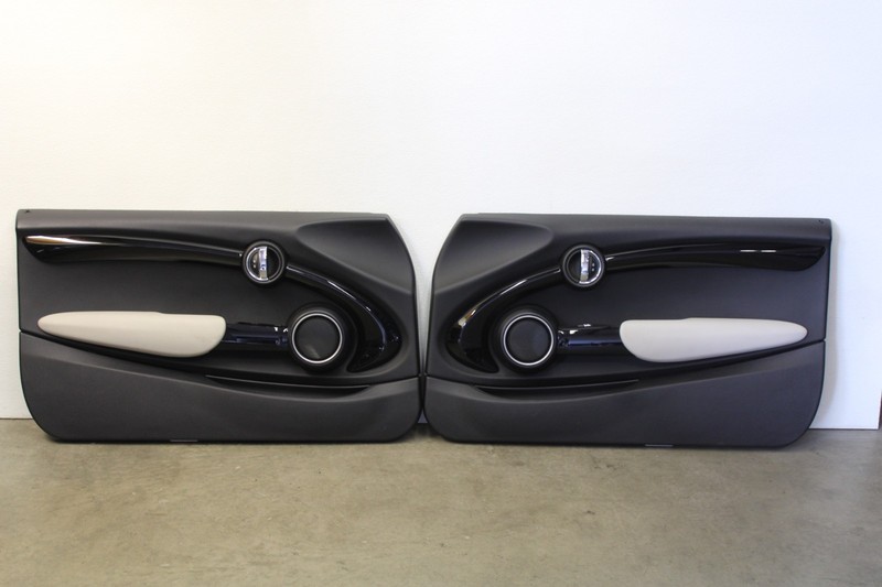 Mini Cooper Front Black and Gray Door Panels Trim Cards F56 F57 Oem 2015-2024