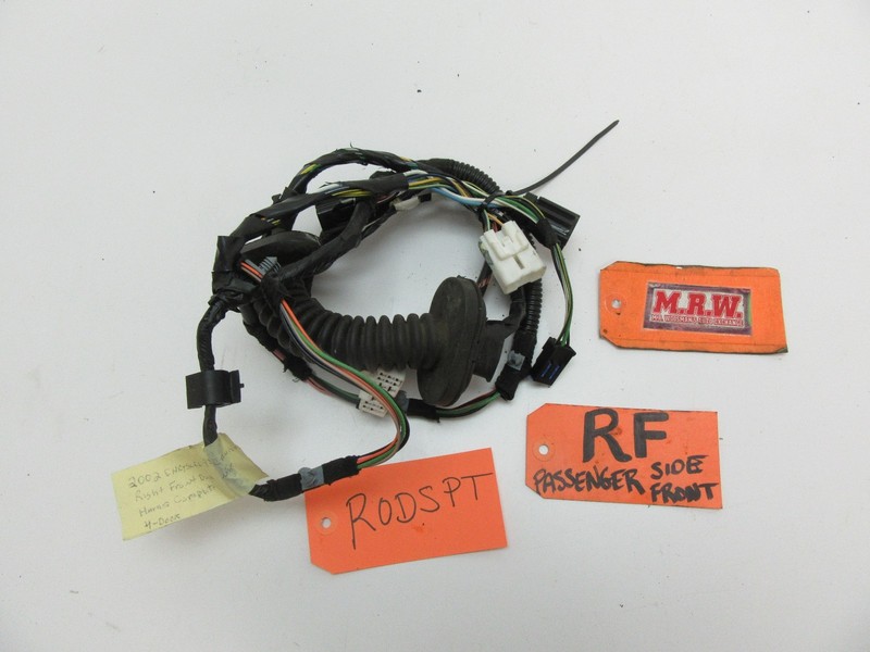 01-10 PT CRUISER FRONT DOOR WIRE HARNESS CONNECTOR PLUG PASSENGER RIGHT R RH RF