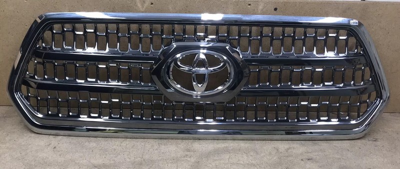 2016 2017 2018 19 2020 Toyota Tacoma 3rd Front Bumper Grille Chrome W/Emblem OEM