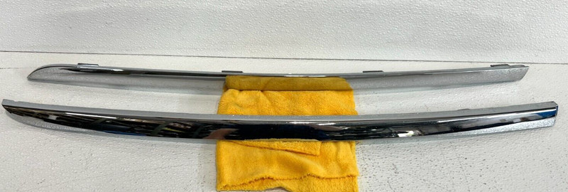 09-12 BMW 740i Front Bumper Chrome Molding Trim LH & RH Side OEM