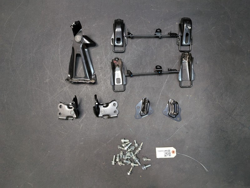 Rear Seat Child Anchor Plates w/ Strikers & Hinges Set 2021 Toyota RAV4 19 - 24