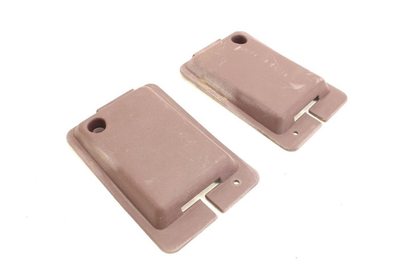 86-97 Nissan Pickup D21 Maroon Left and Right Seat Belt Bolt Covers 7697301G00