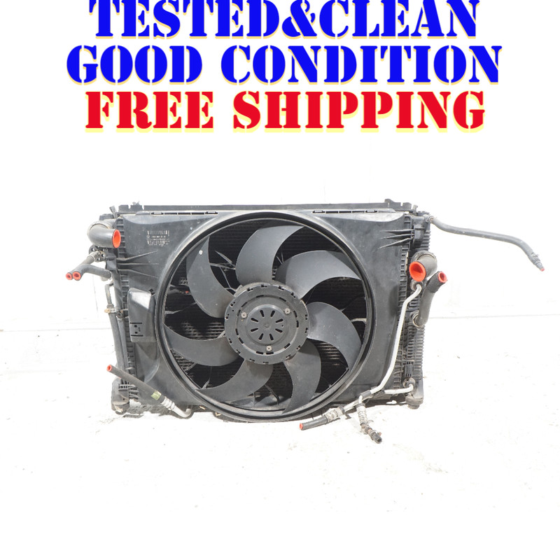 2008 - 2011 MERCEDES C300 W204 RADIATOR CONDENSER FAN ELECTRIC MOTOR SHROUD OEM