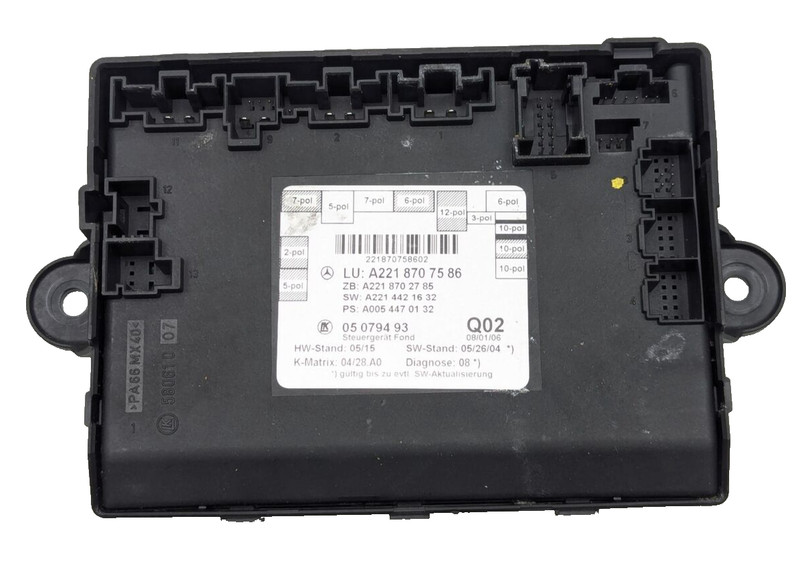07-13 Mercedes W221 S63 AMG S400 Rear Right or Left Side Door Control Module OEM