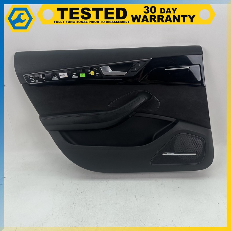 11-18 Audi A8 L REAR LEFT DRIVER SIDE INTERIOR DOOR PANEL TRIM OEM