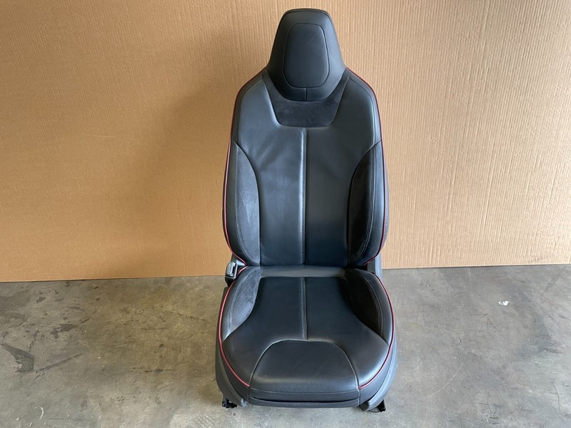 2012-2015 TESLA MODEL S FRONT LEFT DRIVER SEAT ASSEMBLY BLACK SPORT OEM BTP1