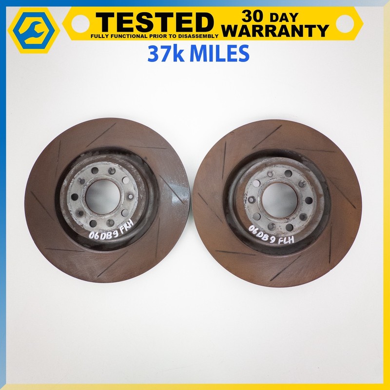 05-12 ASTON MARTIN DB9 VANTAGE FRONT LEFT & RIGHT SIDE BRAKE ROTOR DISK SET OEM
