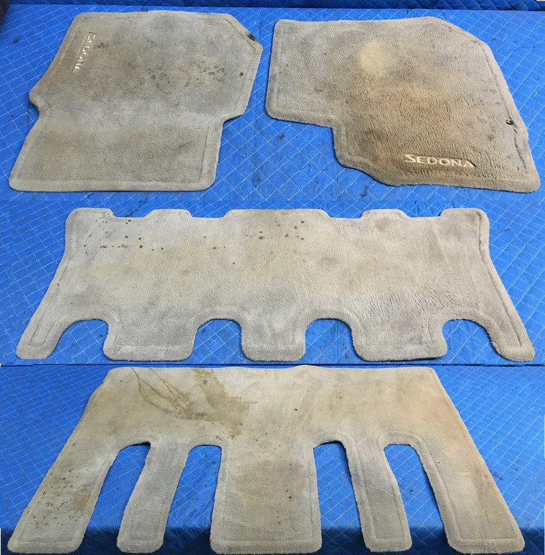 2004-2005 Kia Sedona OEM Gray Carpet Front Left Right Rear Floor Mat Set of 4