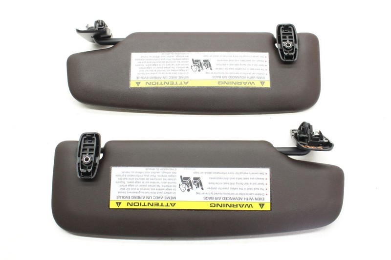 05-16 Porsche 911 Carrera 3.8L Black Pair of Left and Right Sun Visors