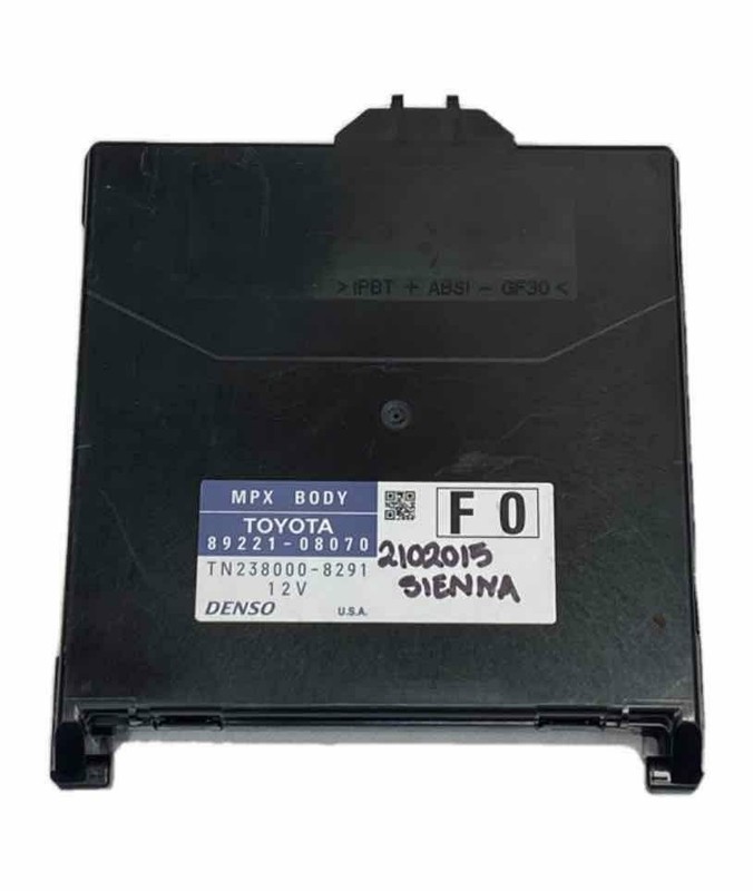 13 14 TOYOTA SIENNA MULTIPLEX MPX MULTINETWORK BODY CONTROL MODULE 8922108070