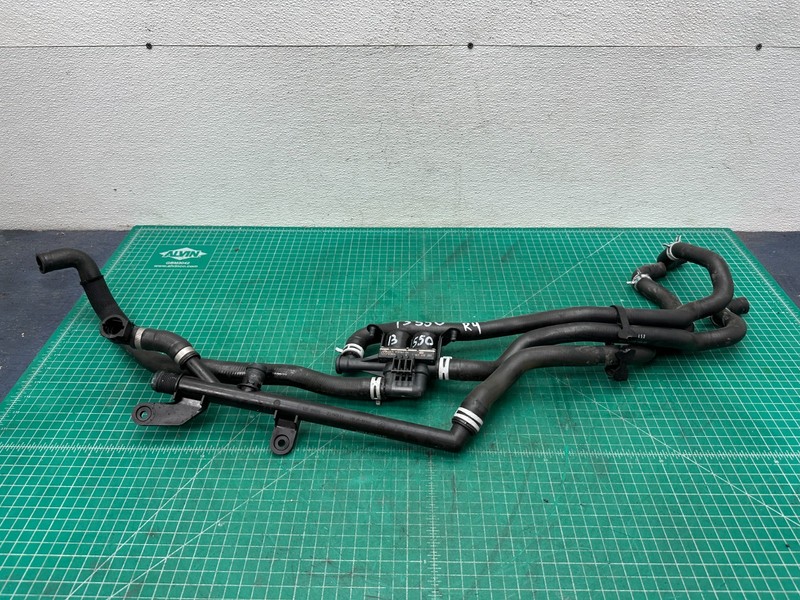 10-14 BMW 550i 650i 750i N63 HEATER WATER CONTROL VALVE W/ COOLANT HOSES OEM