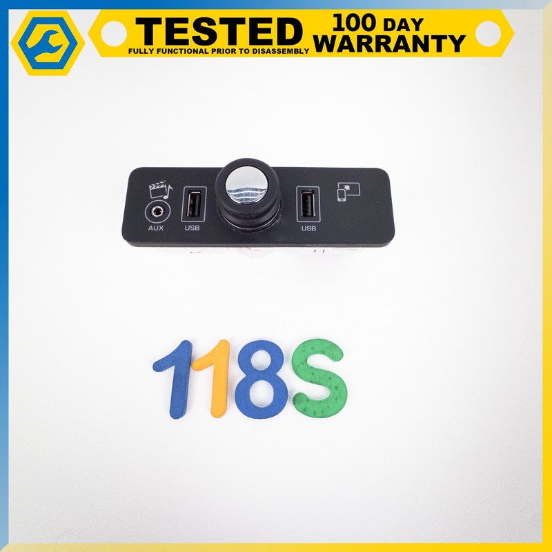 14-22 RANGE ROVER SPORT L494 L405 USB AUX 12V INPUT SOCKET PANEL BLACK OEM